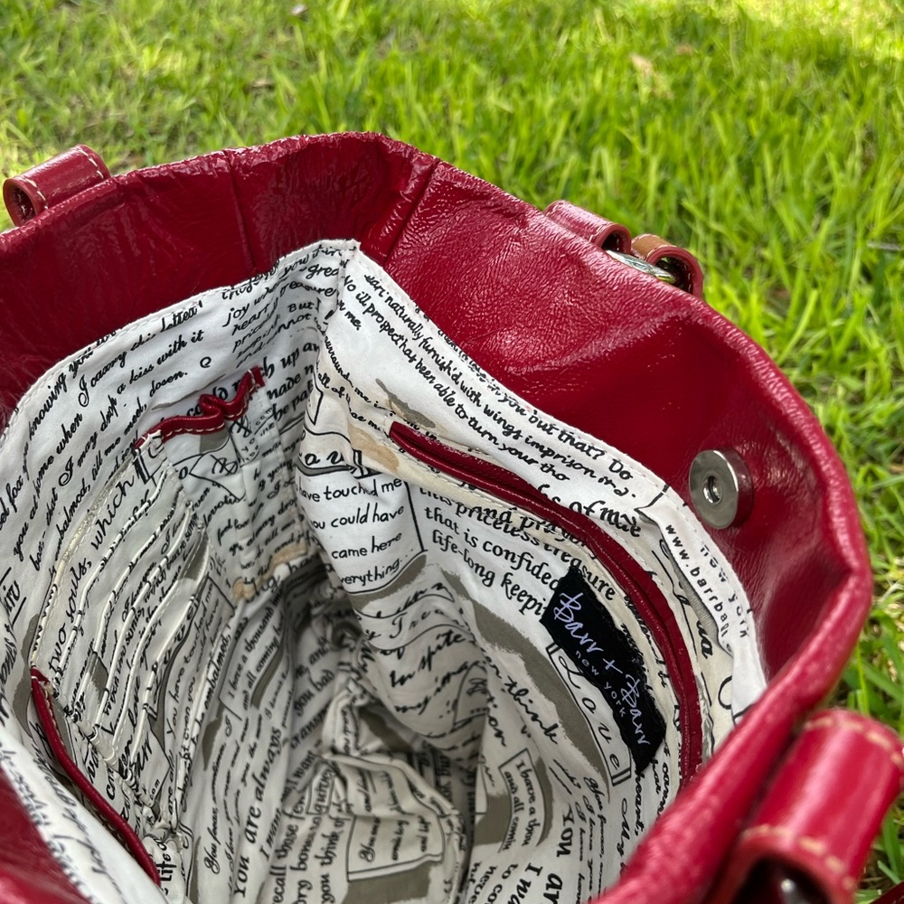 Barr + Barr Red Leather Bag Absolutely Stunning - Picture 16 of 16